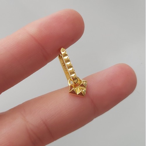 Cubic U Küpe Gold