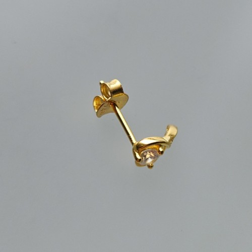 Mermaid Mini Pin Küpe Gold
