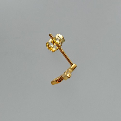 Whale Tail Mini Pin Küpe Gold