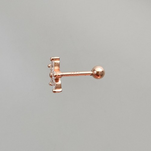 Markiz Çiçek Piercing 925 Gümüş