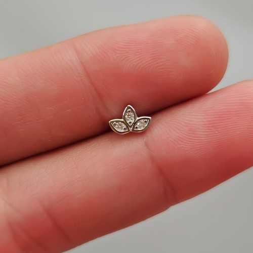 Mini Lotus Piercing Silver 925 Gümüş