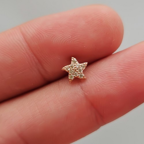 Starfish Piercing Rose 925 Gümüş