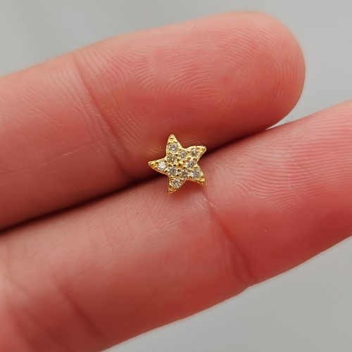 Starfish Piercing Gold 925 Gümüş