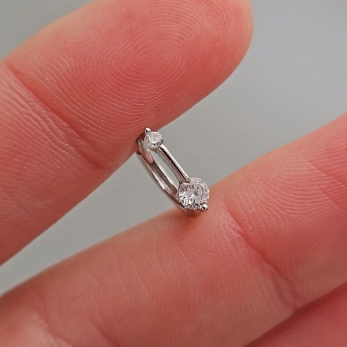 Chloe Mini Halka Küpe Silver