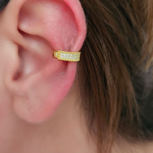 Julie Cuff Kıkırdak Küpe Gold