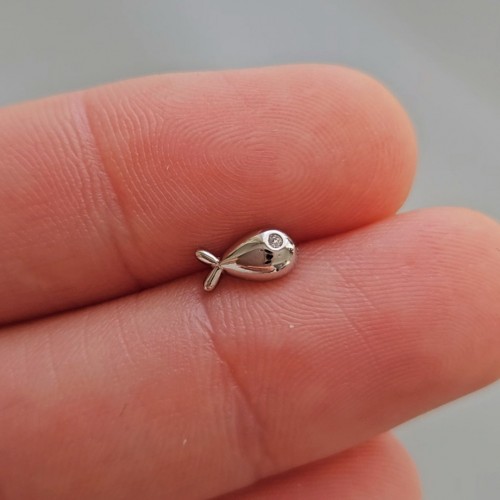 Mini Balık Piercing Silver 925 Gümüş