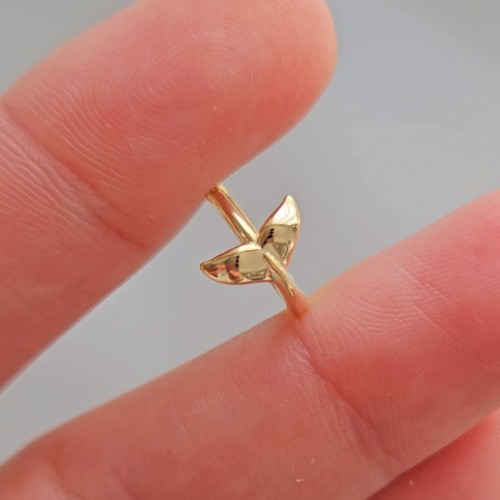 Mermaid Halka Küpe Gold