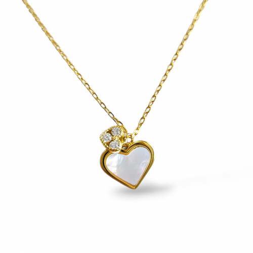 SEDEF İKİLİ KALP KOLYE