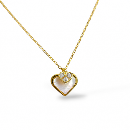 SEDEF İKİLİ KALP KOLYE