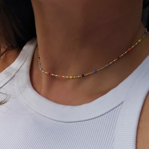 KATE MIX RENKLİ 925 GÜMÜŞ KOLYE