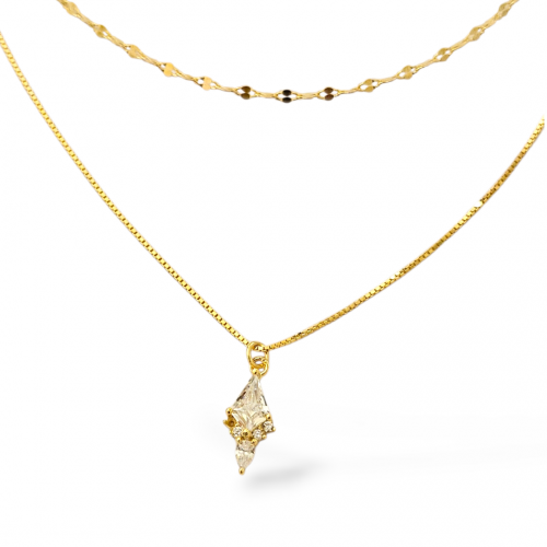 OLİVİA DİAMOND İKİLİ 925 GÜMÜŞ KOLYE