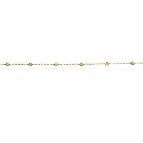 BEYAZ OPAL POINT 925 GÜMÜŞ BİLEKLİK