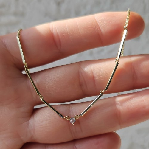 LUCIA TEK TAŞ 925 GÜMÜŞ KOLYE