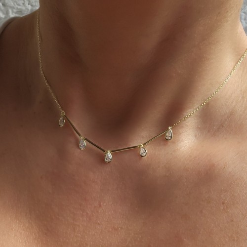 LUCIA DAMLA 925 GÜMÜŞ KOLYE