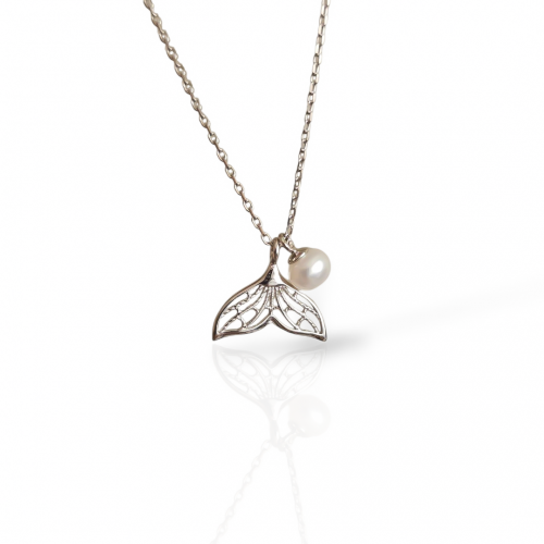 SEDEF İNCİLİ DENİZ KIZI 925 GÜMÜŞ KOLYE