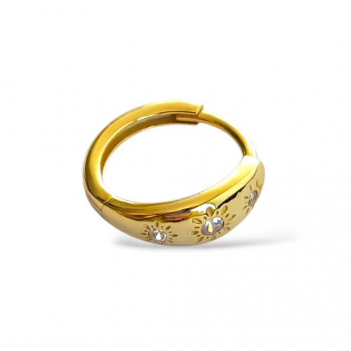 ÜÇ GÜNEŞ HALKA 925 GÜMÜŞ KÜPE