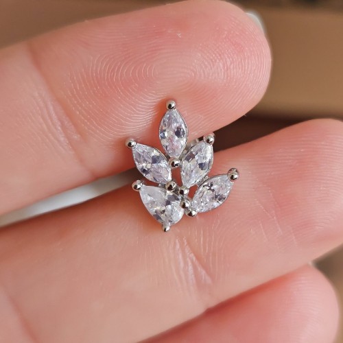 YAPRAK 925 GÜMÜŞ KÜPE