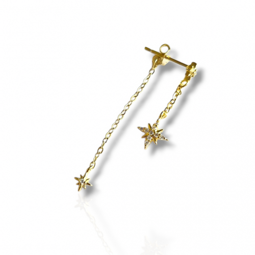 MADDY KUTUP YILDIZI CHAIN 925 GÜMÜŞ KÜPE