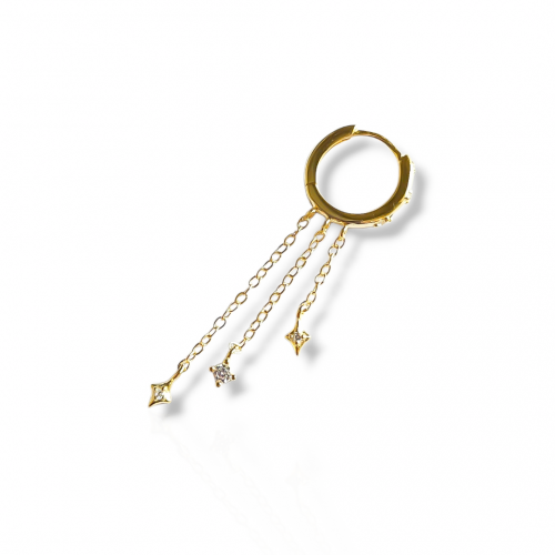 MADDY HALKA CHAIN 925 GÜMÜŞ KÜPE