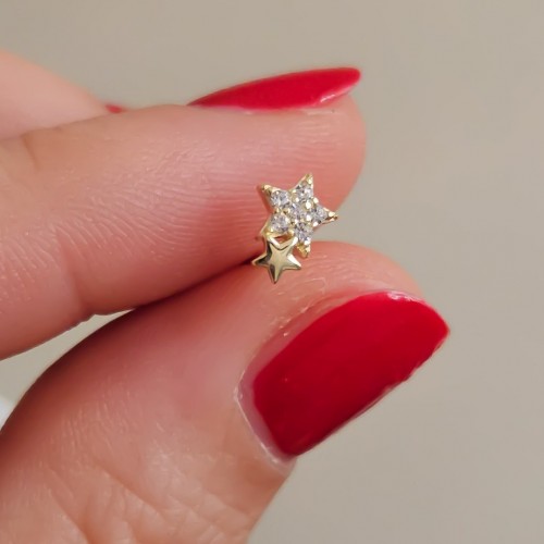 MİNİ YILDIZ PİN 925 GÜMÜŞ KÜPE