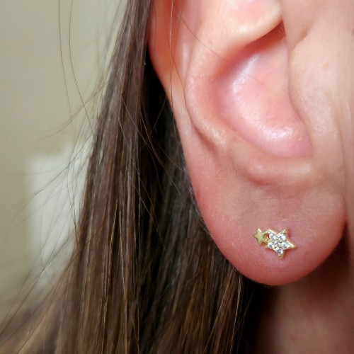 MİNİ YILDIZ PİN 925 GÜMÜŞ KÜPE