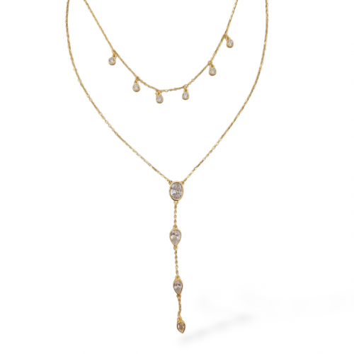 LOLA OVAL İKİLİ 925 GÜMÜŞ KOLYE