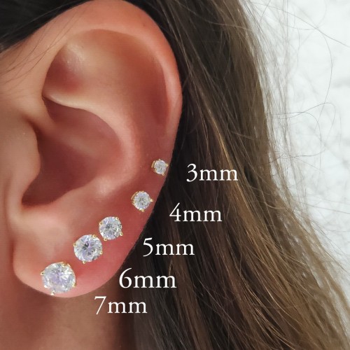 7MM VIP TEK TAŞ  925 GÜMÜŞ KÜPE