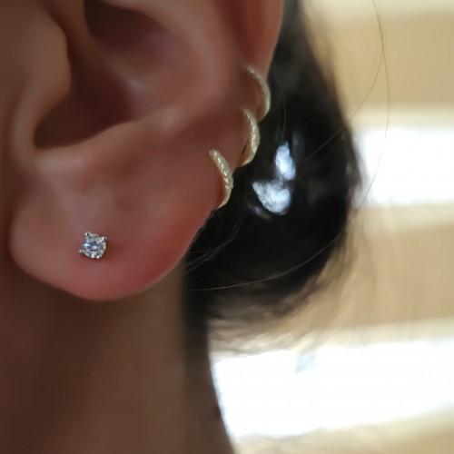 3MM VIP TEK TAŞ  925 GÜMÜŞ KÜPE